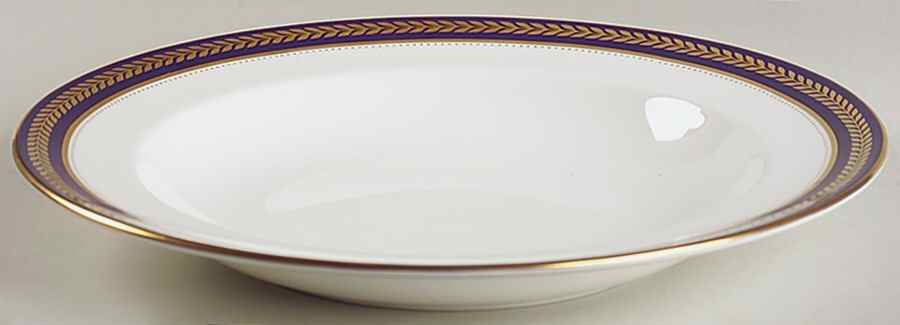 Blue Wheat Rim Soup Bowl by Coalport-1