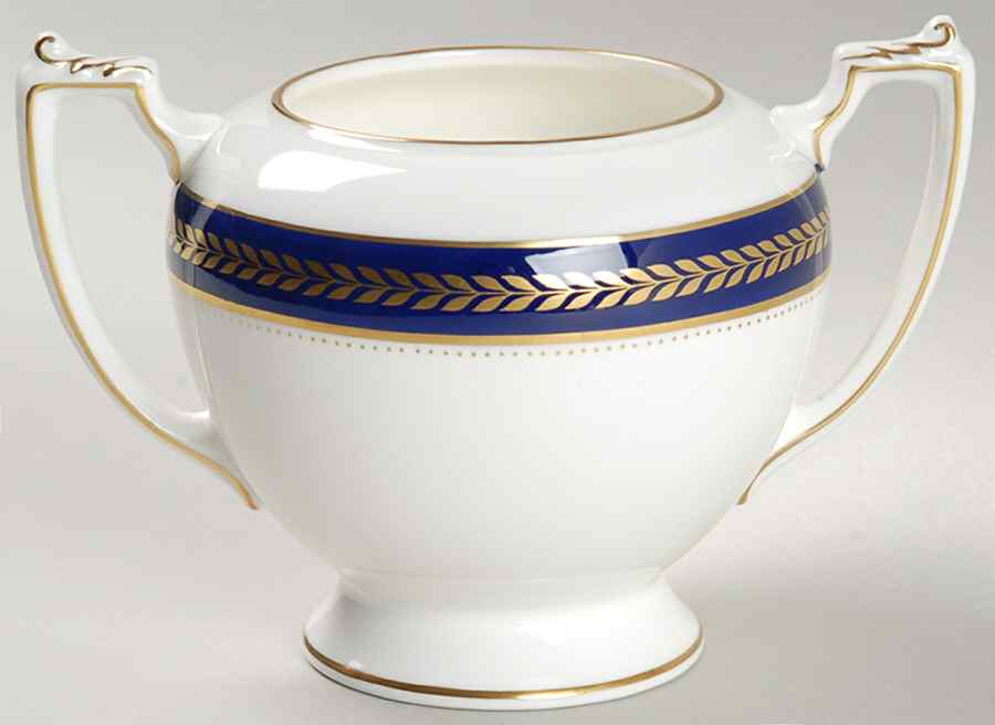 Blue Wheat Sugar Bowl No Lid by Coalport-1