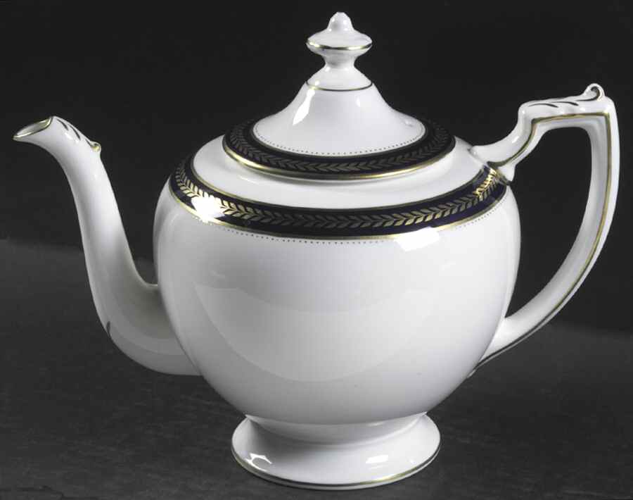 Blue Wheat Teapot & Lid by Coalport-1