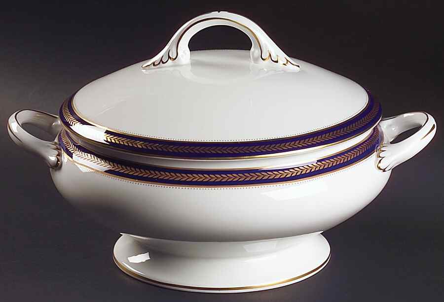 Blue Wheat Tureen &  Lid by Coalport-1