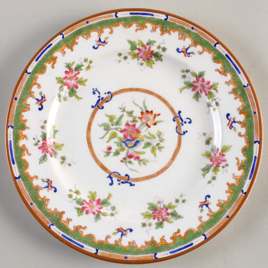 Broadway Green (Smooth) Luncheon Plate by Coalport-1