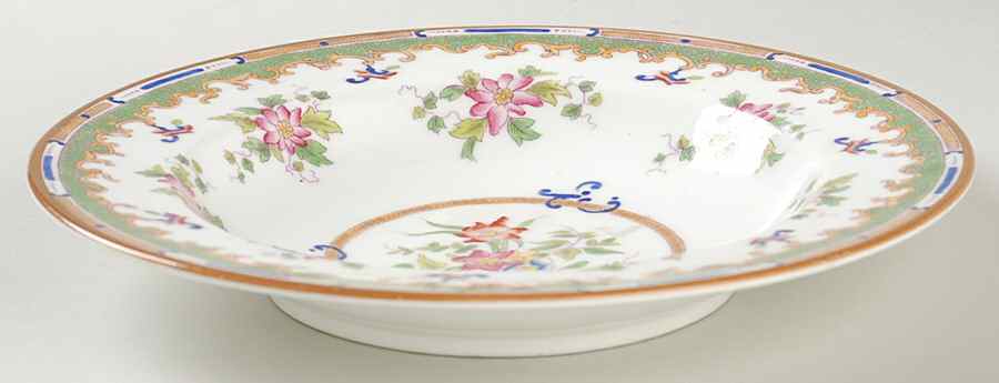 Broadway Green (Smooth) Rim Soup Bowl by Coalport-1