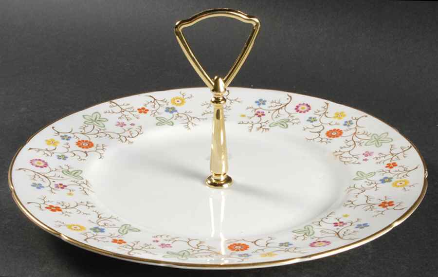 Brookdale  Round Serving Plate with Handle (DP) by Coalport-1