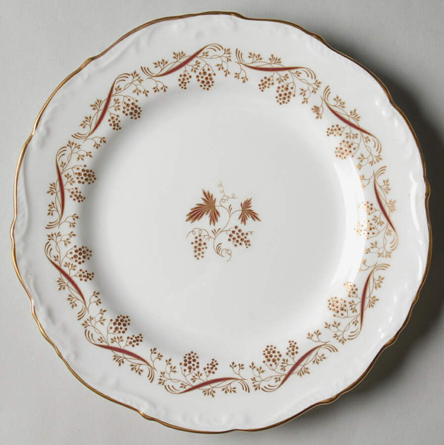 Burgundy Salad Plate by Coalport-1