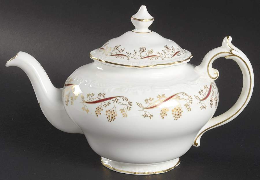 Burgundy Teapot & Lid by Coalport-1