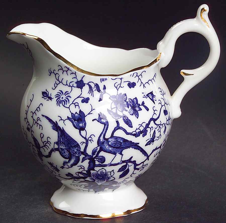 Cairo Blue On White (Not Raised, Gold) Mini Creamer by Coalport-1