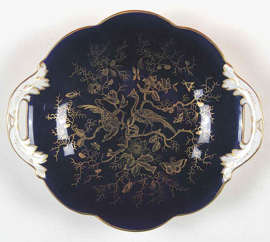 Cairo Gold On Cobalt (Smooth) Bon Bon by Coalport-1