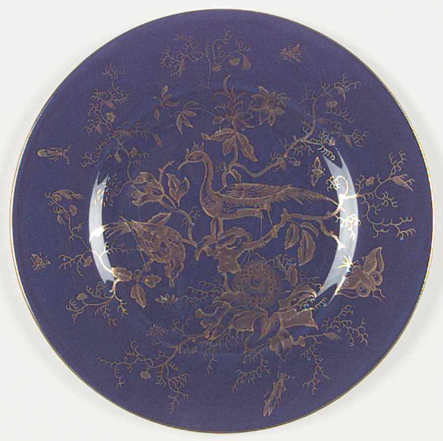 Cairo Gold On Cobalt (Smooth) Salad Plate by Coalport-1