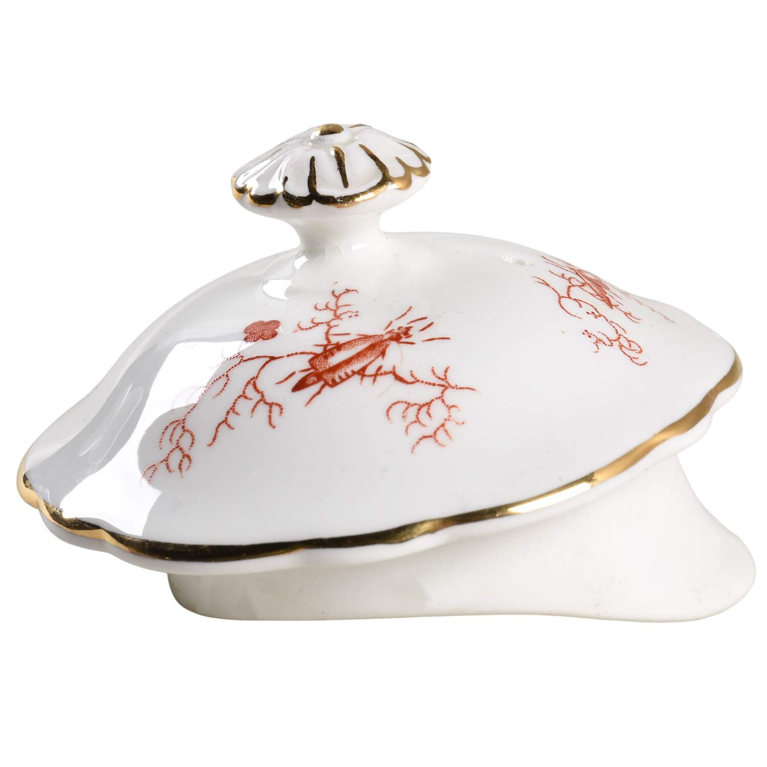 Cairo Rust On White (Not Raised, Gold) Lid for Coffee Pot by Coalport-1