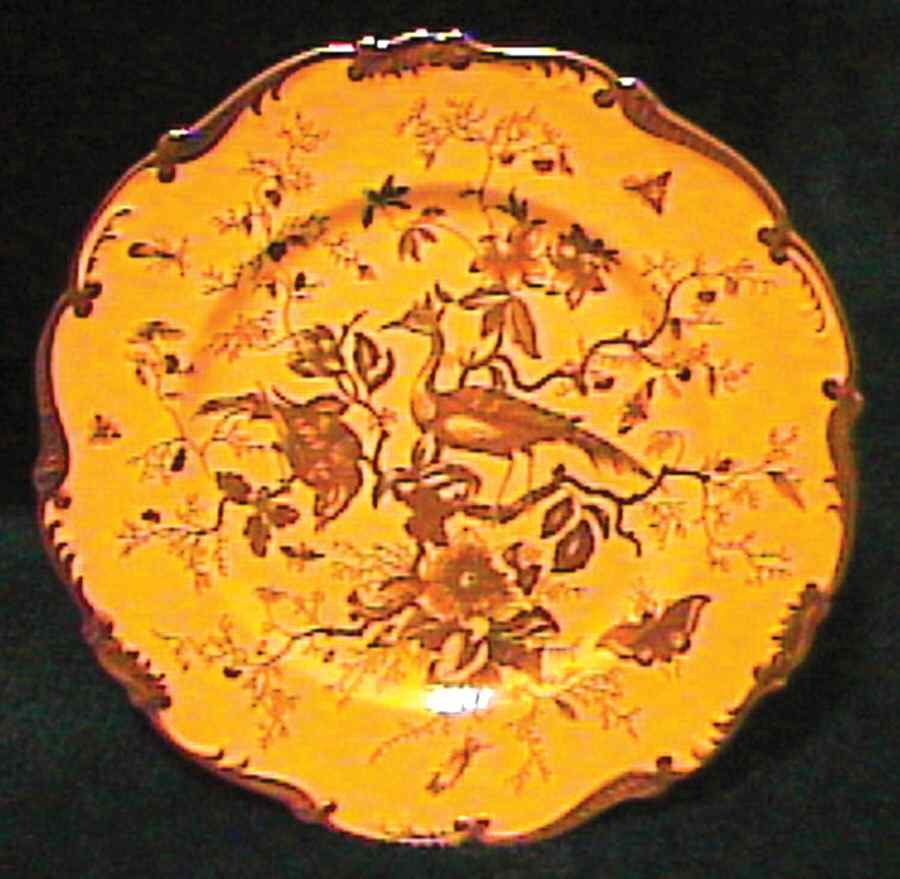 Cairo Gold On Yellow Dinner Plate by Coalport-1
