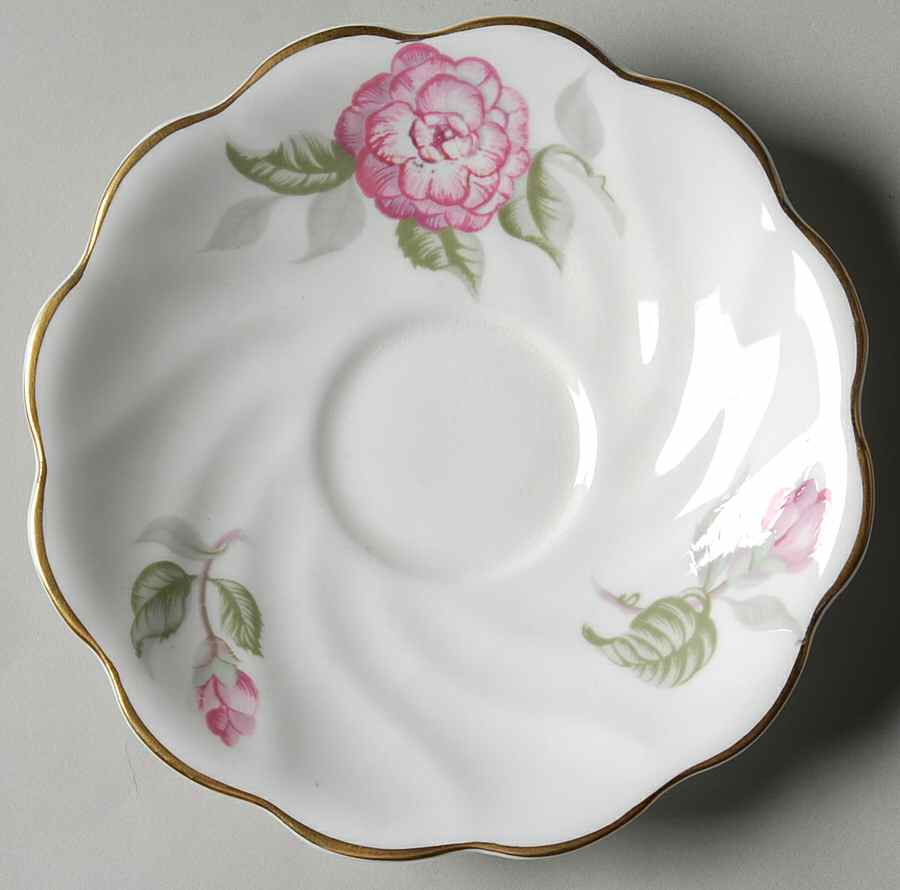 Camellia (Gold Trim) Saucer by Coalport-1
