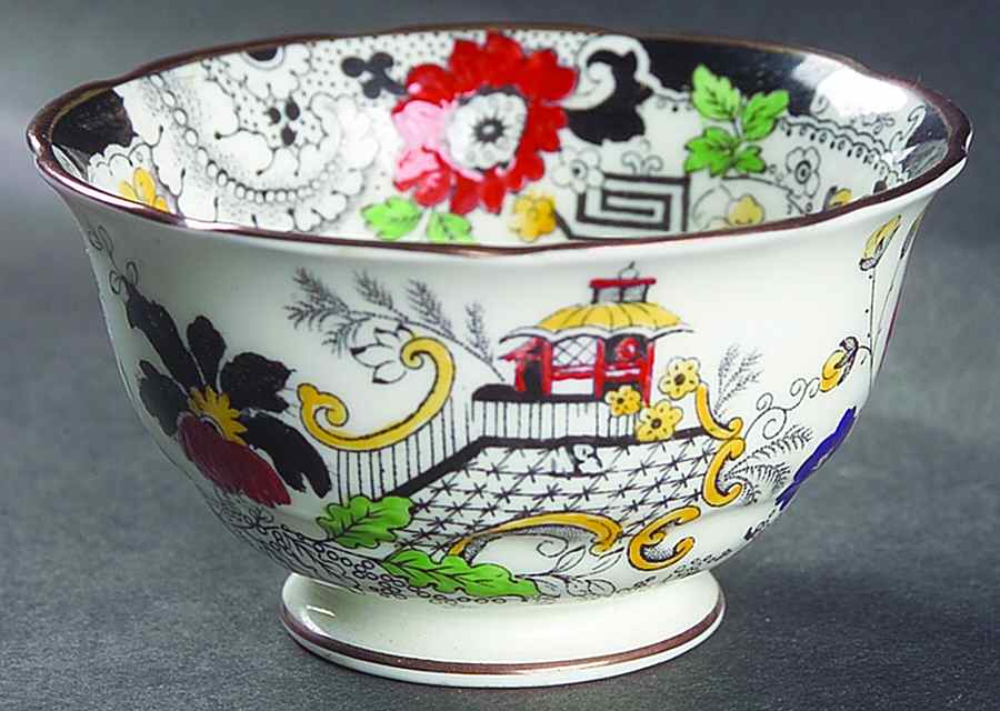 Canton (White) Open Sugar Bowl by Coalport-1