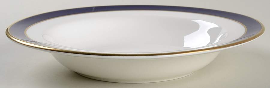 Carlton Blue Rim Soup Bowl by Coalport-1