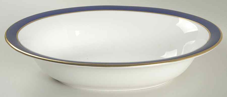 Carlton Blue 9" Oval Vegetable Bowl by Coalport-1