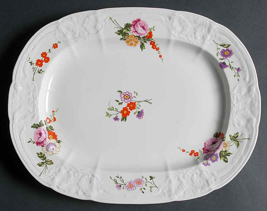 Caughley Sprays 13" Oval Serving Platter by Coalport-1