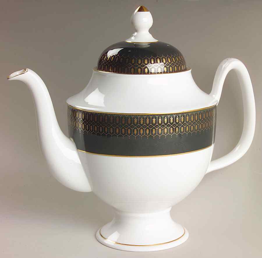 Chateau Green (Smooth Edge) Coffee Pot & Lid by Coalport-1