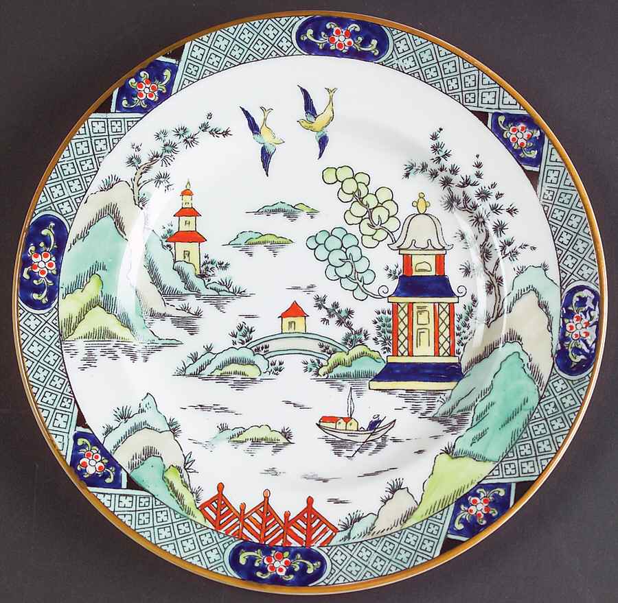 Chinese Willow Dessert/Pie Plate by Coalport-1