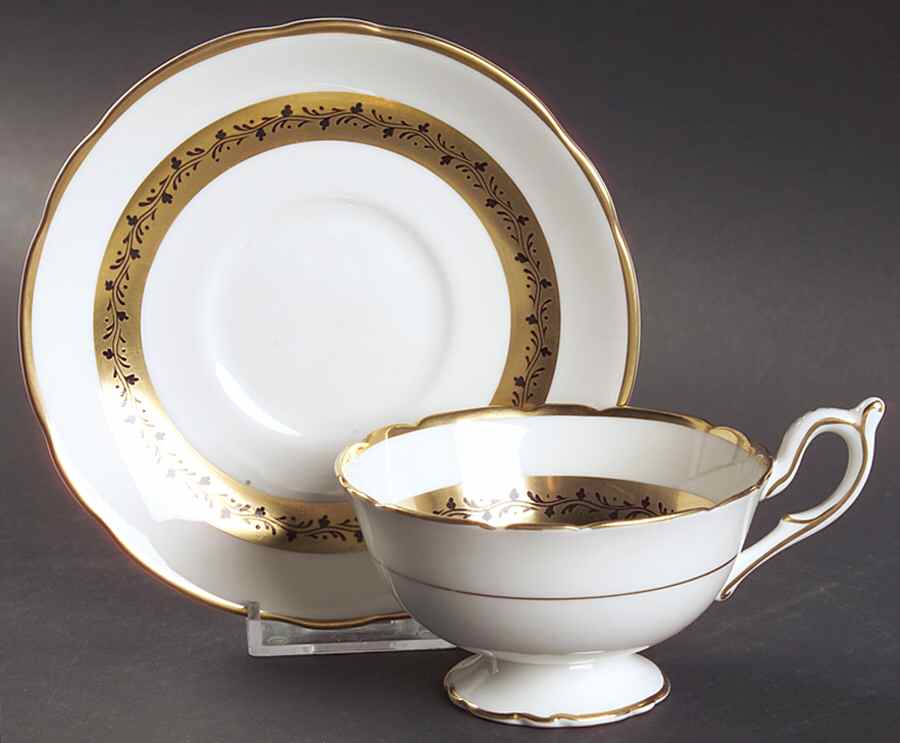 Citation Footed Cup & Saucer Set by Coalport-1