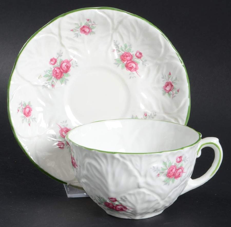 Country Garden Flat Cup & Saucer Set by Coalport-1