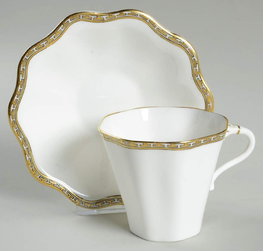 Corinth Flat Cup & Saucer Set by Coalport-1