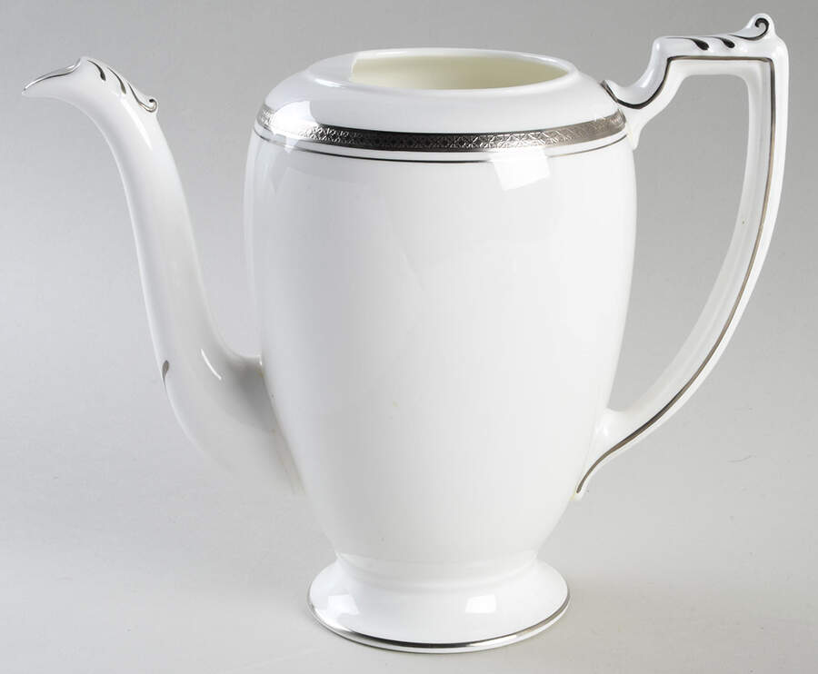 Elite Platinum Coffee Pot No Lid by Coalport-1