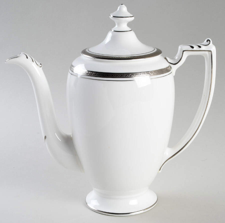 Elite Platinum Coffee Pot & Lid by Coalport-1