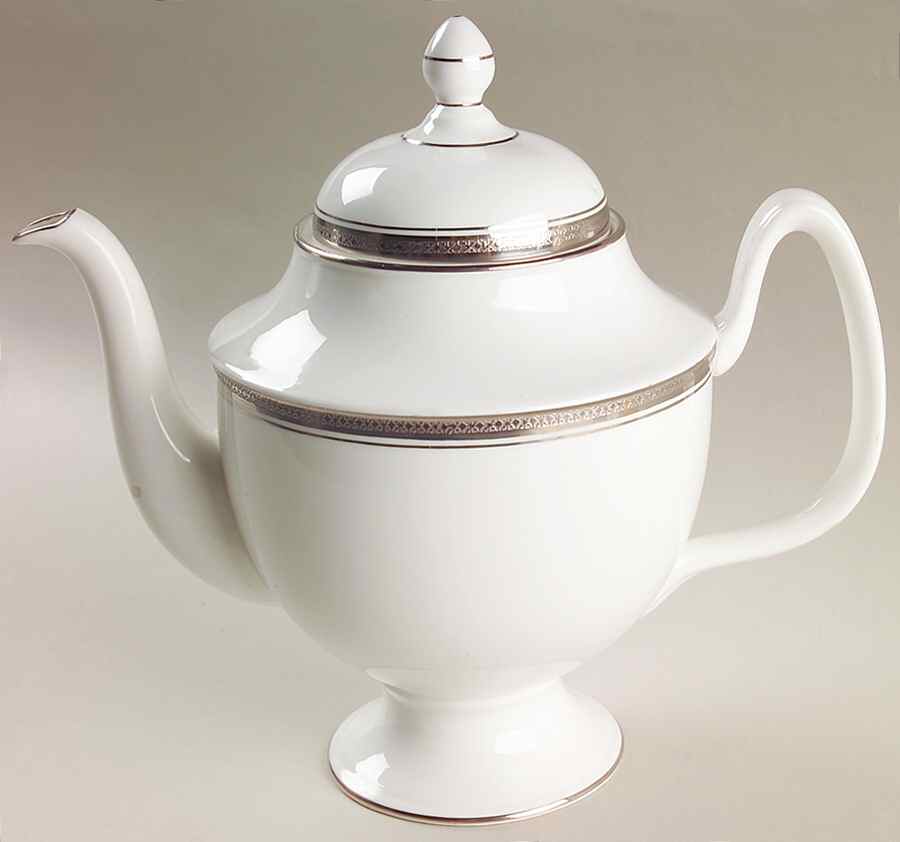 Elite Platinum Coffee Pot & Lid by Coalport-1