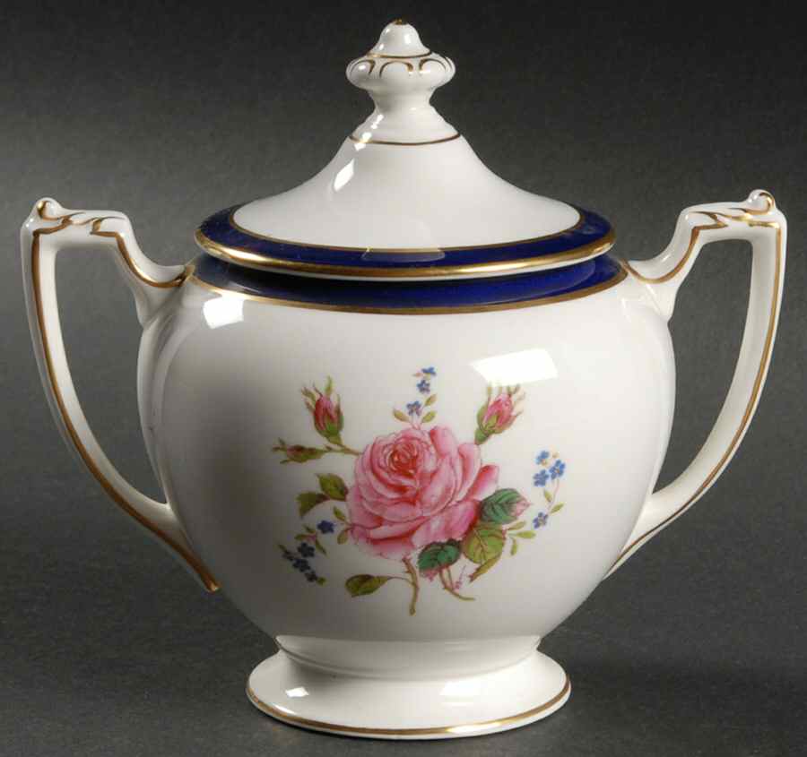 Fairfax Cobalt Blue Sugar Bowl & Lid by Coalport-1