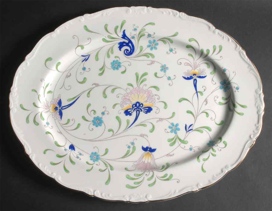 Fanfare Japan 17" Oval Serving Platter by Coalport-1