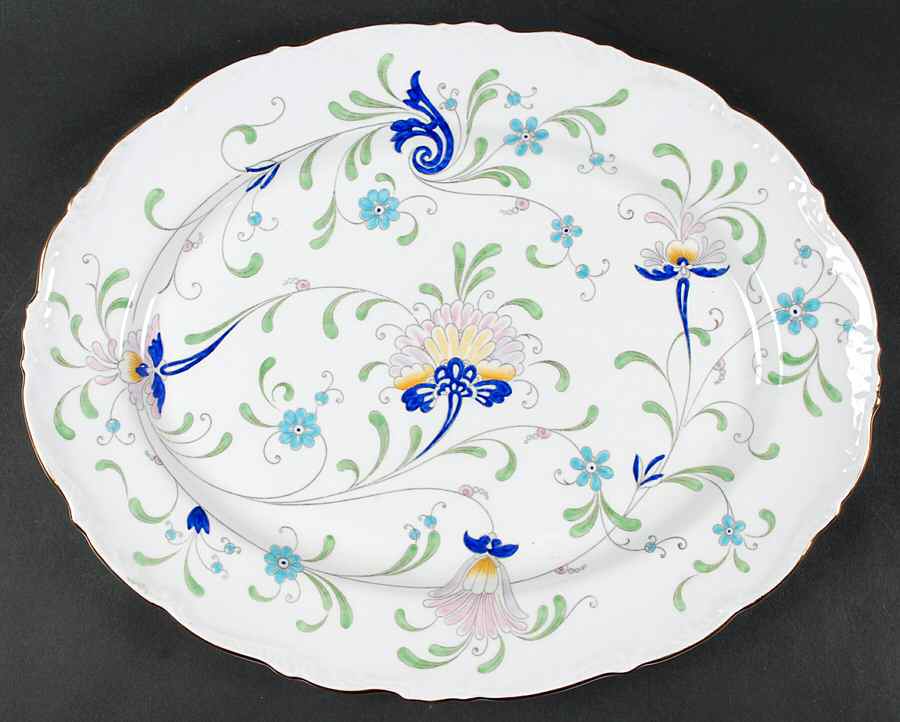 Fanfare Japan 15" Oval Serving Platter by Coalport-1
