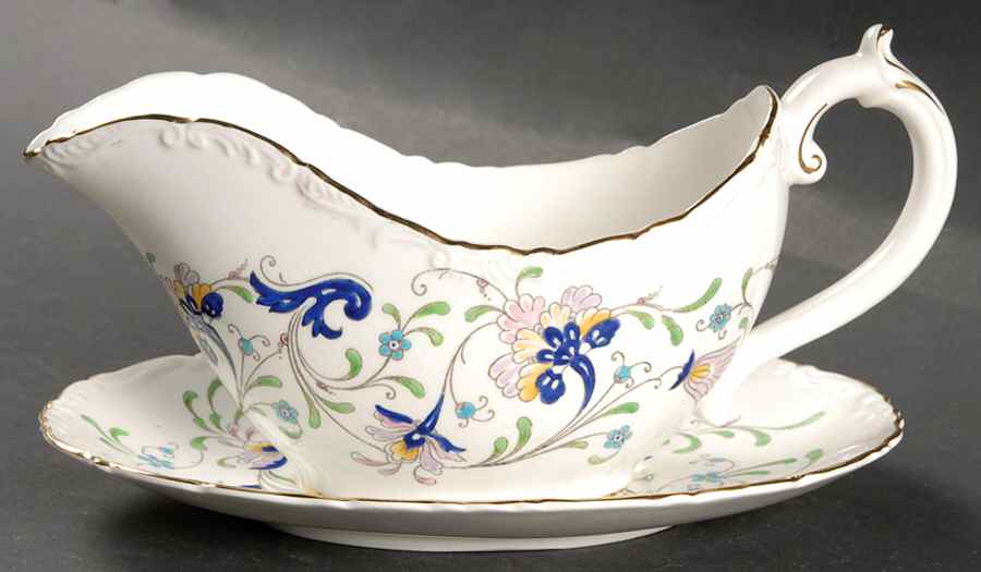 Fanfare Japan Gravy Boat & Underplate by Coalport-1