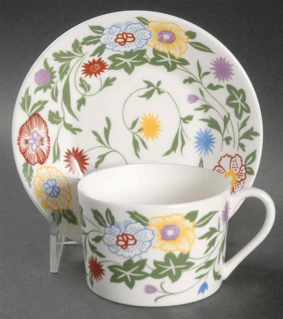 Flourish Flat Cup & Saucer Set by Coalport-1
