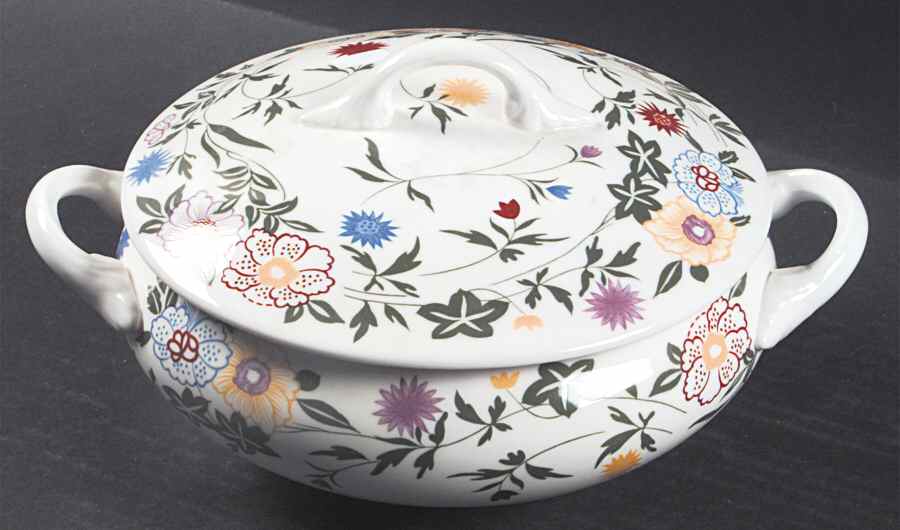Flourish Round Covered Vegetable by Coalport-1