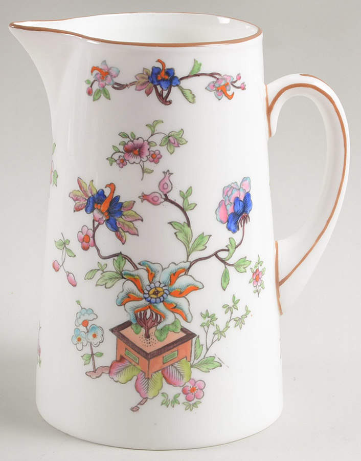 Flower Pot (Brown Trim, Smooth) 32 Oz Pitcher by Coalport-1