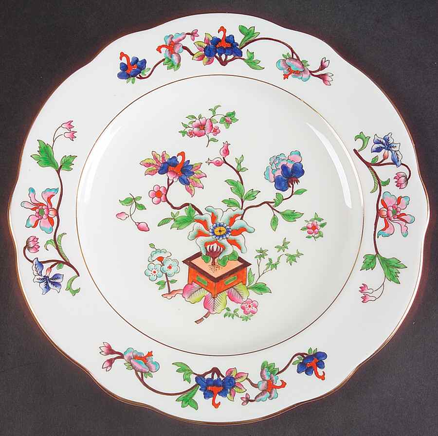 Flower Pot (Gold Trim) Dinner Plate by Coalport-1