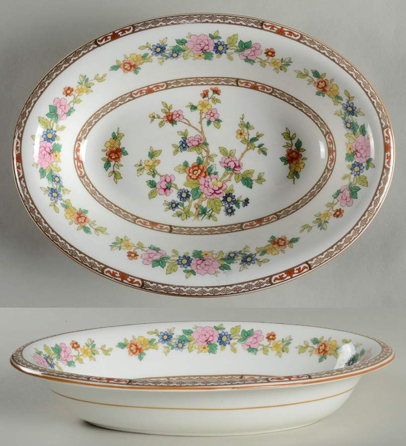Flower of Tibet 10" Oval Vegetable Bowl by Coalport-1