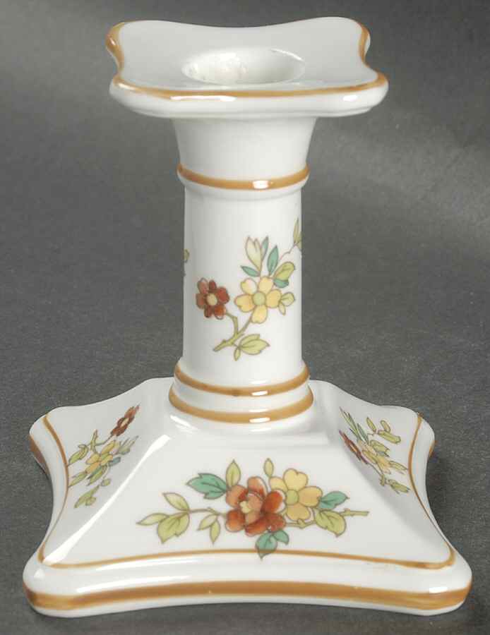 Flower of Tibet Single Light Candlestick by Coalport-1