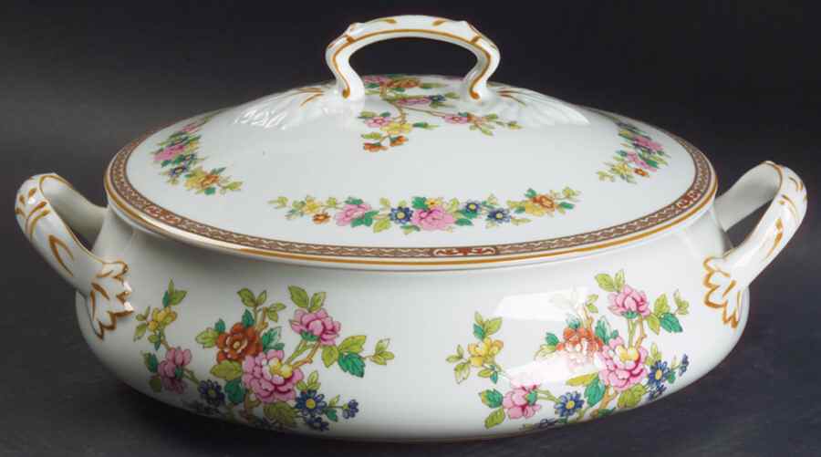 Flower of Tibet Round Covered Vegetable by Coalport-1
