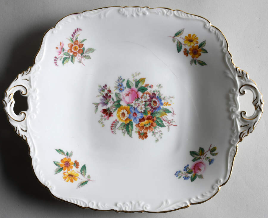 Fragrance (9504, Raised Edge) 10" Square Cake Plate by Coalport-1