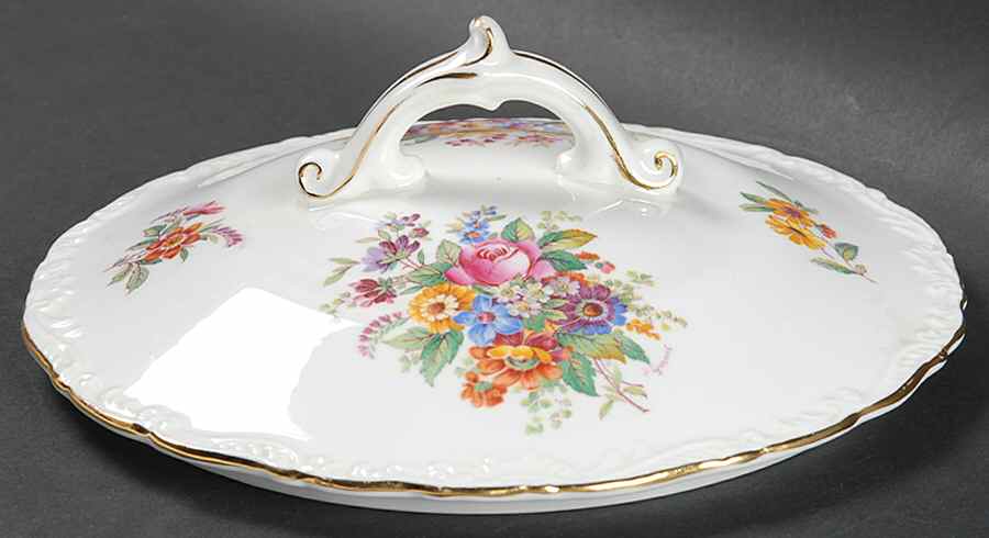 Fragrance (9504, Raised Edge) Lid for Round Vegetable by Coalport-1