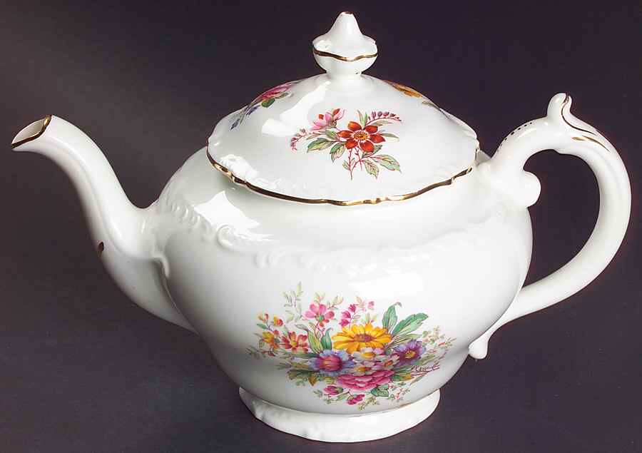Fragrance (9504, Raised Edge) Teapot & Lid by Coalport-1