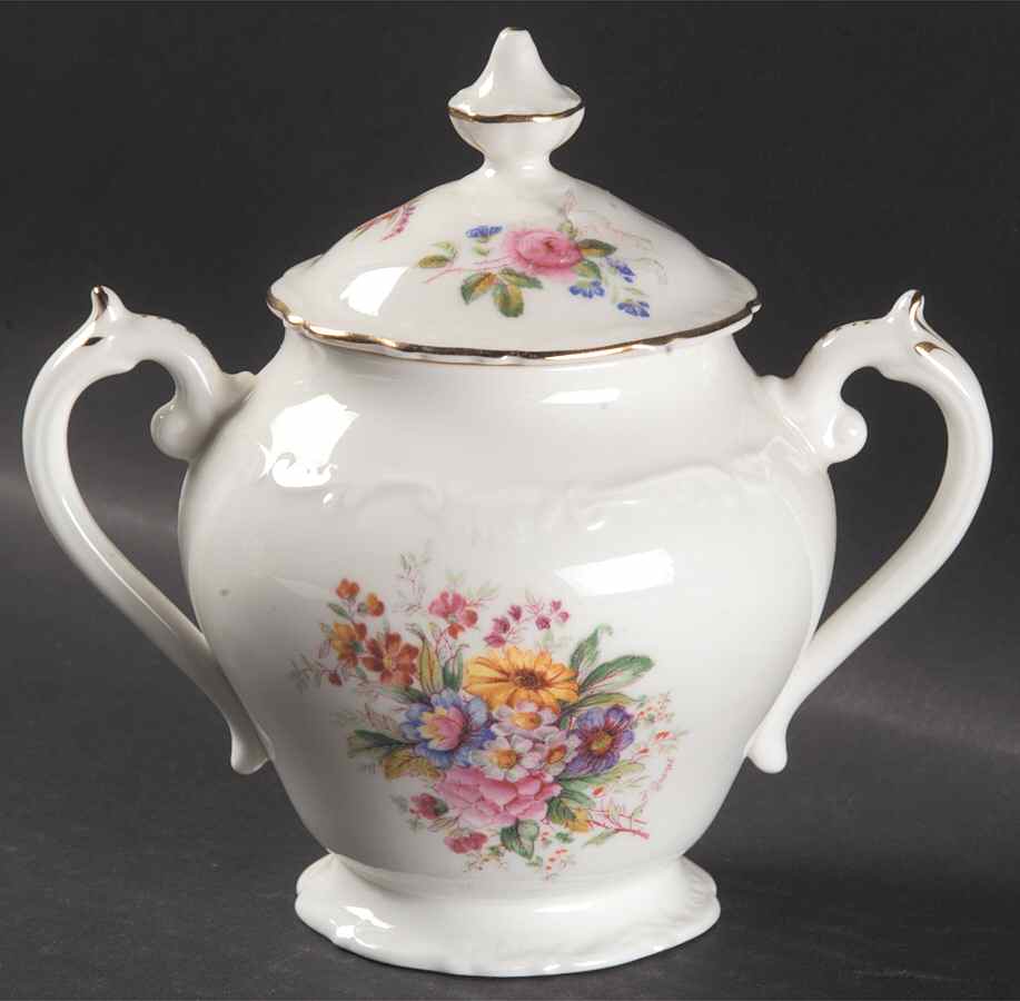 Fragrance (9504, Raised Edge) Sugar Bowl & Lid by Coalport-1