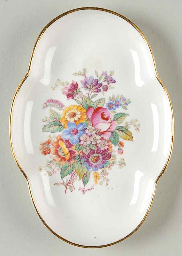 Fragrance (9054, Not Raised, Scalloped) Silver Tray by Coalport-1