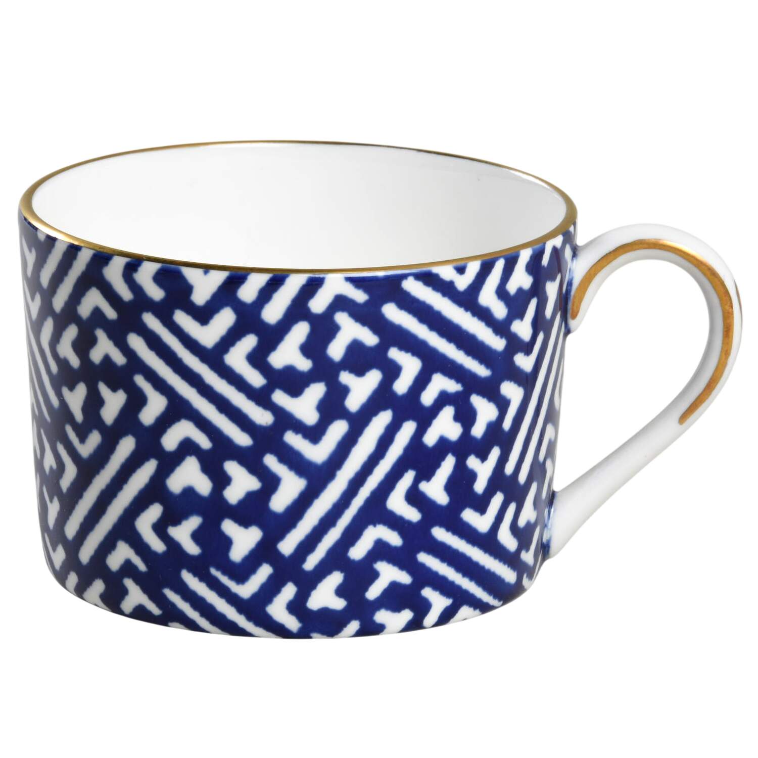 Fretwork Blue (Canton) Flat Cup by Coalport-1