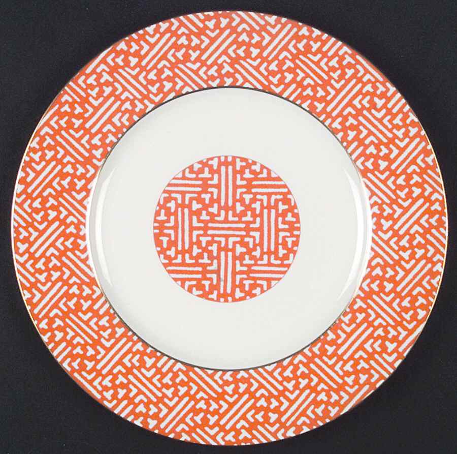 Fretwork Red Dinner Plate by Coalport-1