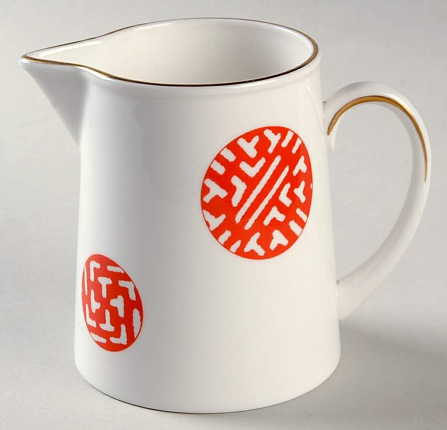 Fretwork Red Creamer by Coalport-1