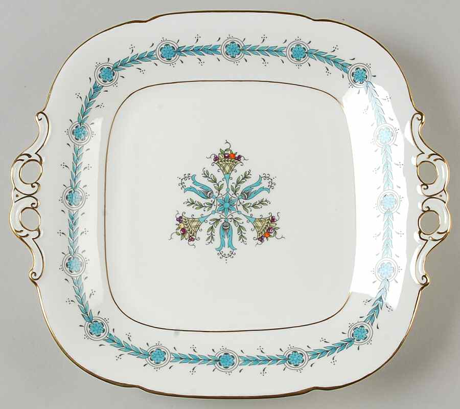 Geneva (Athens Shape) Square Handled Cake Plate by Coalport-1