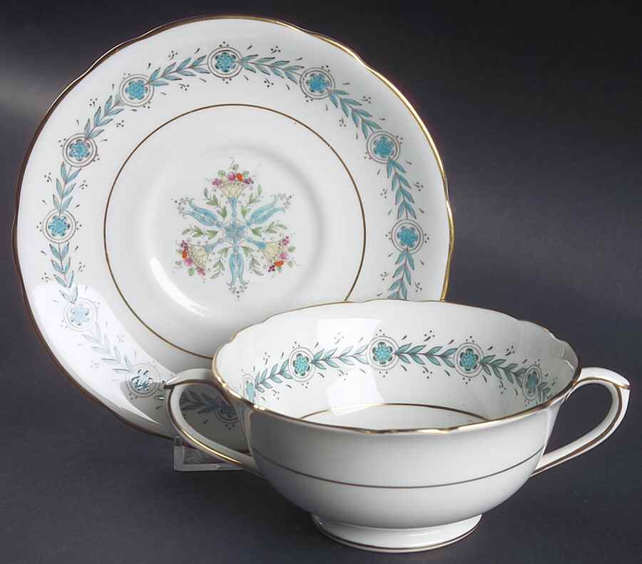 Geneva (Athens Shape) Footed Cream Soup Bowl by Coalport-1
