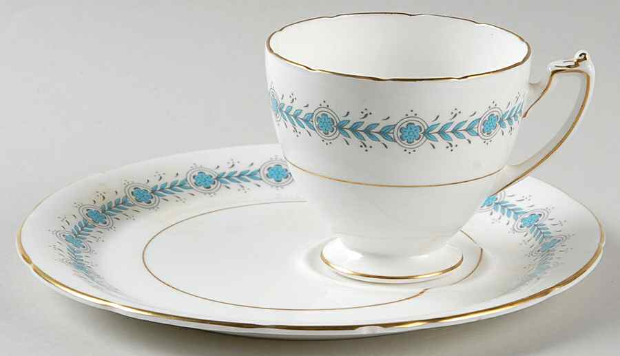 Geneva (Athens Shape) Snack Plate & Cup Set by Coalport-1