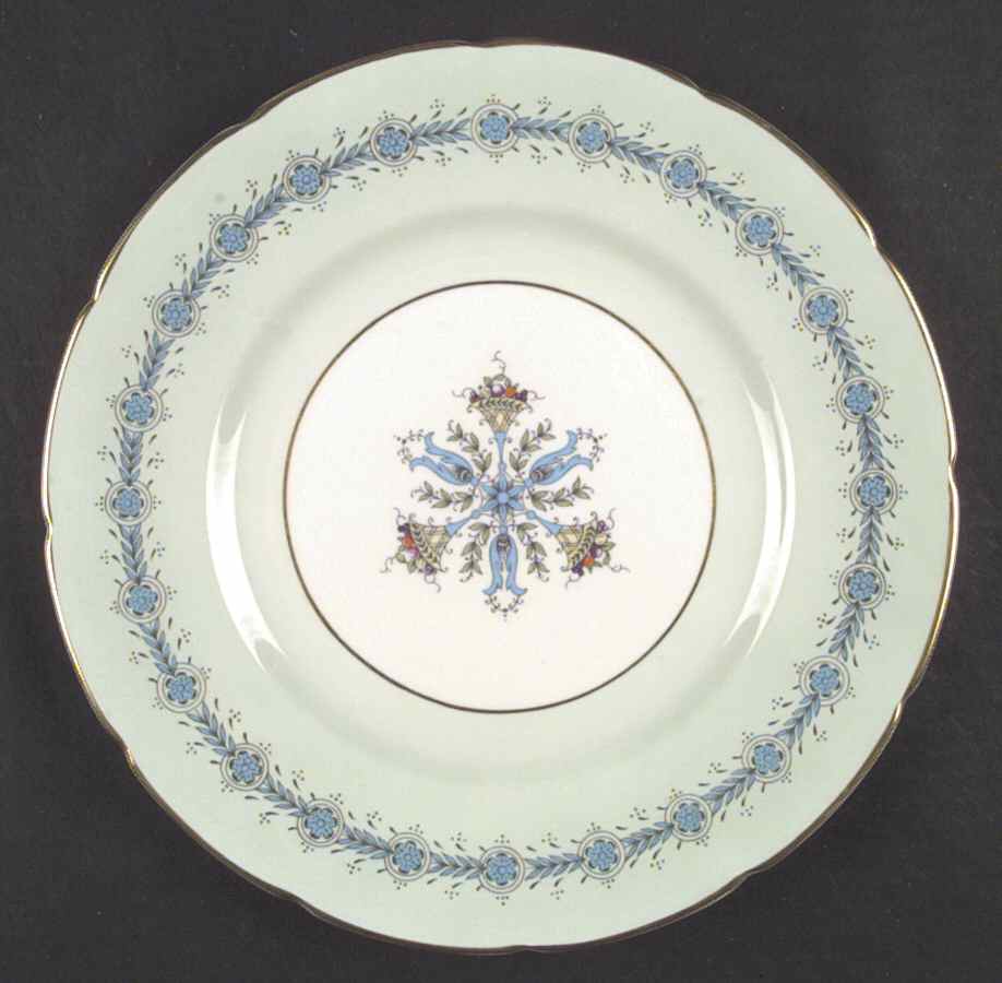 Geneva (Green Rim) Dinner Plate by Coalport-1